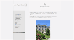 Desktop Screenshot of les-acanthes.com